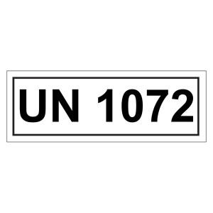 Gefahrzettel mit UN 1072