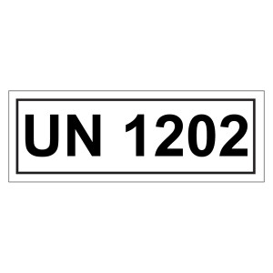 Gefahrzettel mit UN 1202