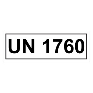 Gefahrzettel mit UN 1760