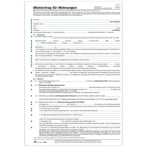 Mietvertrag für Wohnungen 6 Seiten im 10er Pack