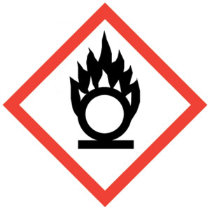 GHS-Symbol 03 Flamme über Kreis - entzündend wirkende Stoffe