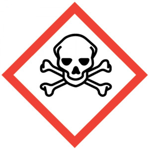 GHS-Symbol 06 Totenkopf mit gekreuzten Knochen - akute Toxizität
