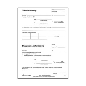 Urlaubsantrag-Block DIN A5