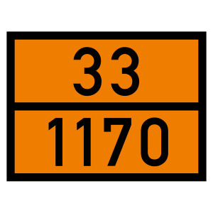 Warntafel 33 1170, orange, 400 x 300 mm