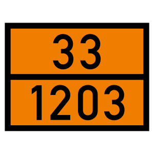 Warntafel 33 1203, orange, 400 x 300 mm
