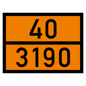 Warntafel 40 3190, orange, 400 x 300 mm