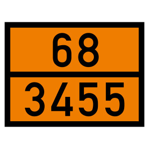 Warntafel 68 3455, orange, 400 x 300 mm