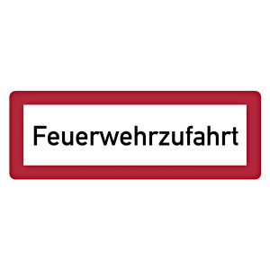 Feuerwehrzeichen Feuerwehrzufahrt DIN 4066