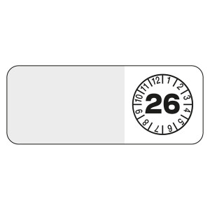 Kabelprüfplakette in Jahresfarben 2-stellig 5 Stück/Bogen