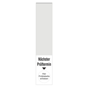 Kabelgrundplakette Nächster Prüftermin Folie transparent 20 x 100 mm 5 Stück/Bogen