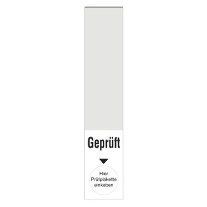 Kabelgrundplakette Geprüft Folie transparent 20 x 100 mm 5 Stück/Bogen