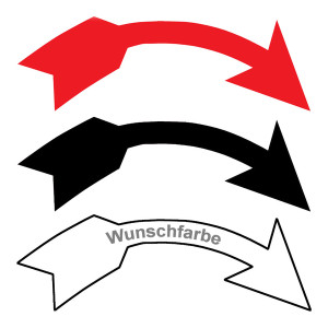 Richtungspfeil Drehrichtung rechts (B x H) 68 x 22 mm