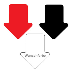 Richtungspfeil 12 x 10 mm, Verklebungsrichtung frei