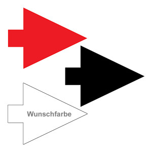 Richtungspfeil 30 x 23 mm, Verklebungsrichtung frei