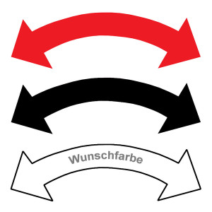 Richtungspfeil Drehrichtung links rechts 22 x 8 mm