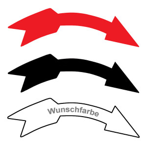Richtungspfeil Drehrichtung rechts 40 x 12 mm