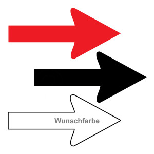 Richtungspfeil 104 x 48 mm, Verklebungsrichtung frei