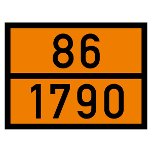 Warntafel 86 1790, orange, 400 x 300 mm