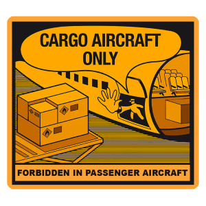 Gefahrzettel, Verpackungskennzeichen Cargo Aircraft only - forbidden in passenger aircraft