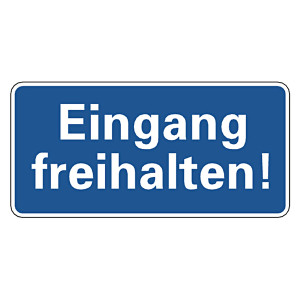 Hinweisschild "Eingang freihalten!" Aluminium geprägt und gelocht 350 x 170 mm