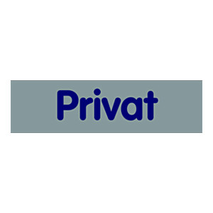 Türhinweisschild "Privat" Kunststoff selbstklebend 160 x 40 mm