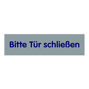Türhinweisschild "Bitte Tür schließen" Kunststoff selbstklebend 80 x 20 mm