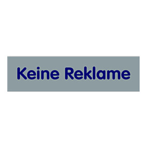 Türhinweisschild "Keine Reklame" Kunststoff selbstklebend 80 x 20 mm