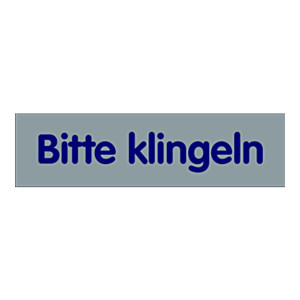 Türhinweisschild "Bitte klingeln" Kunststoff selbstklebend
