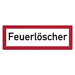Feuerwehrzeichen Feuerlöscher DIN 4066