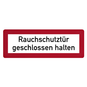 Feuerwehrzeichen Rauchschutztür geschlossen halten DIN 4066