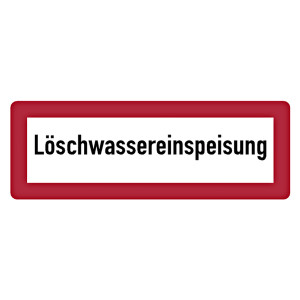 Feuerwehrzeichen Löschwassereinspeisung DIN 4066