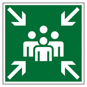 Rettungszeichen Sammelstelle BGV A8 E11