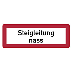Feuerwehrzeichen Steigleitung nass DIN 4066