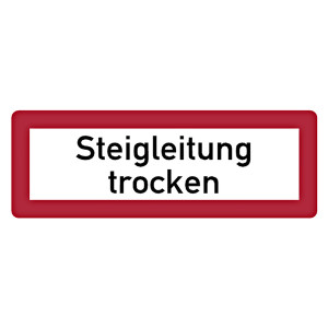Feuerwehrzeichen Steigleitung trocken DIN 4066