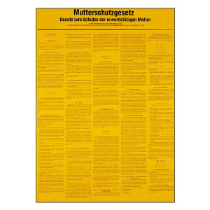 Mutterschutzgesetz aus Aluminium glatt