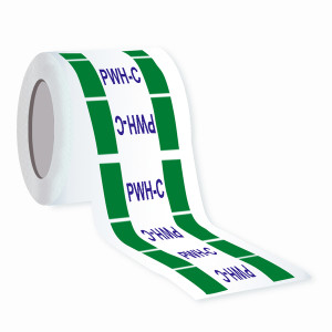 Kennzeichnung von Trinkwasserleitung - PWH-C (violett) - Aufkleber, Größe (BxL): 90 mm x 33 m
