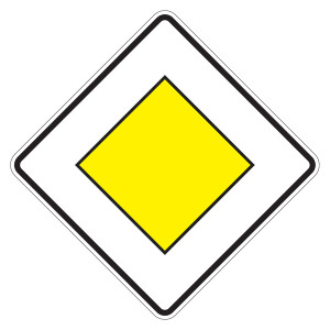 Verkehrsschild "Vorfahrtsstraße" aus Aluminium