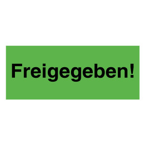 Qualitätsaufkleber Freigegeben, Grün, 50 x 20 mm, Rechteckig