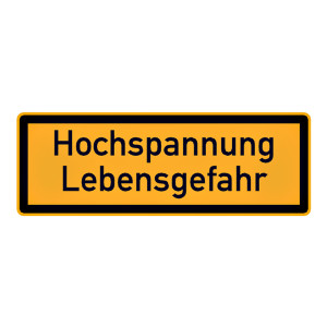 Warnschild Sicherheitsschild "Hochspannung Lebensgefahr"