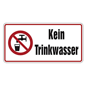 Verbotsschild Kein Trinkwasser Aluminium geprägt und gelocht 400 x 200 mm Einzelschild