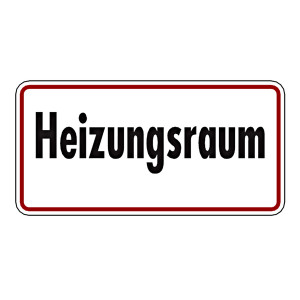 Hinweisschild "Heizungsraum" Aluminium geprägt und gelocht