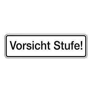 Türschild "Vorsicht Stufe!"