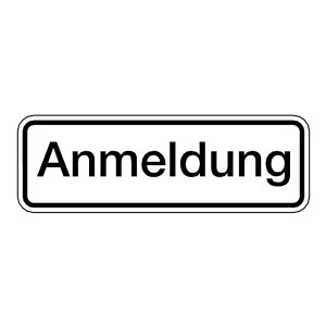 Hinweisschild "Anmeldung" 180 x 60 mm