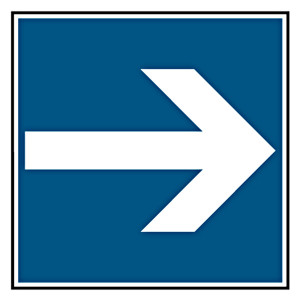 Parkplatzschild "Richtungspfeil"