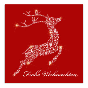 Geschenkkarte "Frohe Weihnachten" Rentier