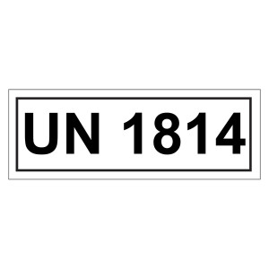 Gefahrzettel mit UN 1814