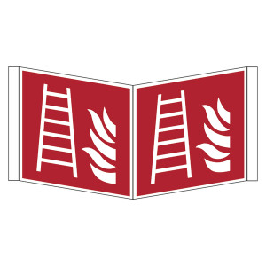 Brandschutzzeichen Winkelschild Feuerleiter DIN EN ISO 7010 F003