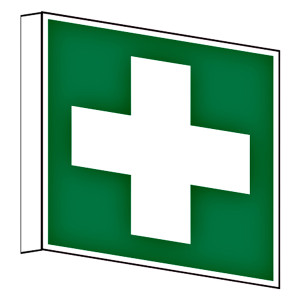 Rettungszeichen Fahnenschild Erste Hilfe DIN EN ISO 7010 E003