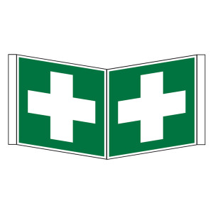 Rettungszeichen Winkelschild Erste Hilfe DIN EN ISO 7010 E003