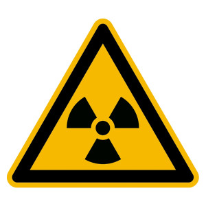 Warnzeichen Warnung vor radioaktiven Stoffen oder ionisierender Strahlung DIN EN ISO 7010 W003